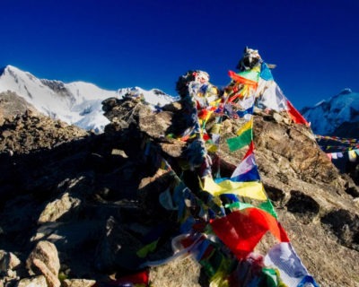 landscape photographs nepal prayer flags