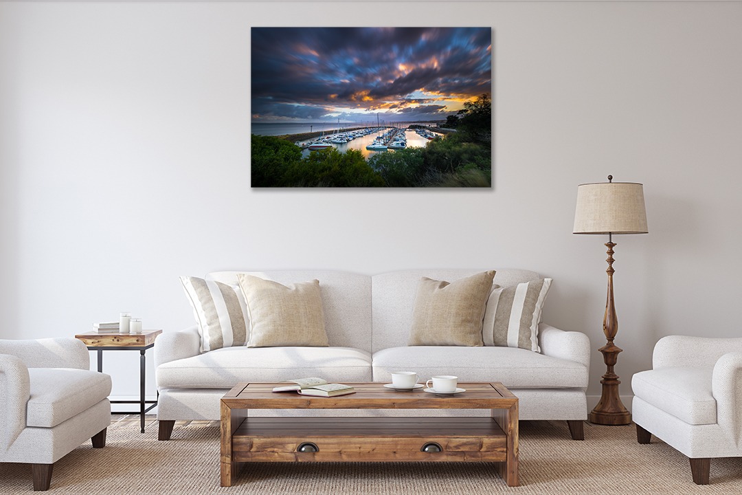 Philip Island Marina Landscape Photograph in Living Room