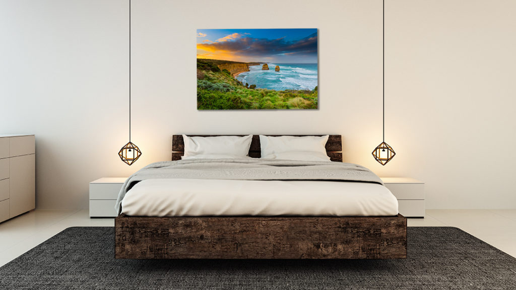 Sunrise Gibsons Beach Bedroom Web Printed on the Wall